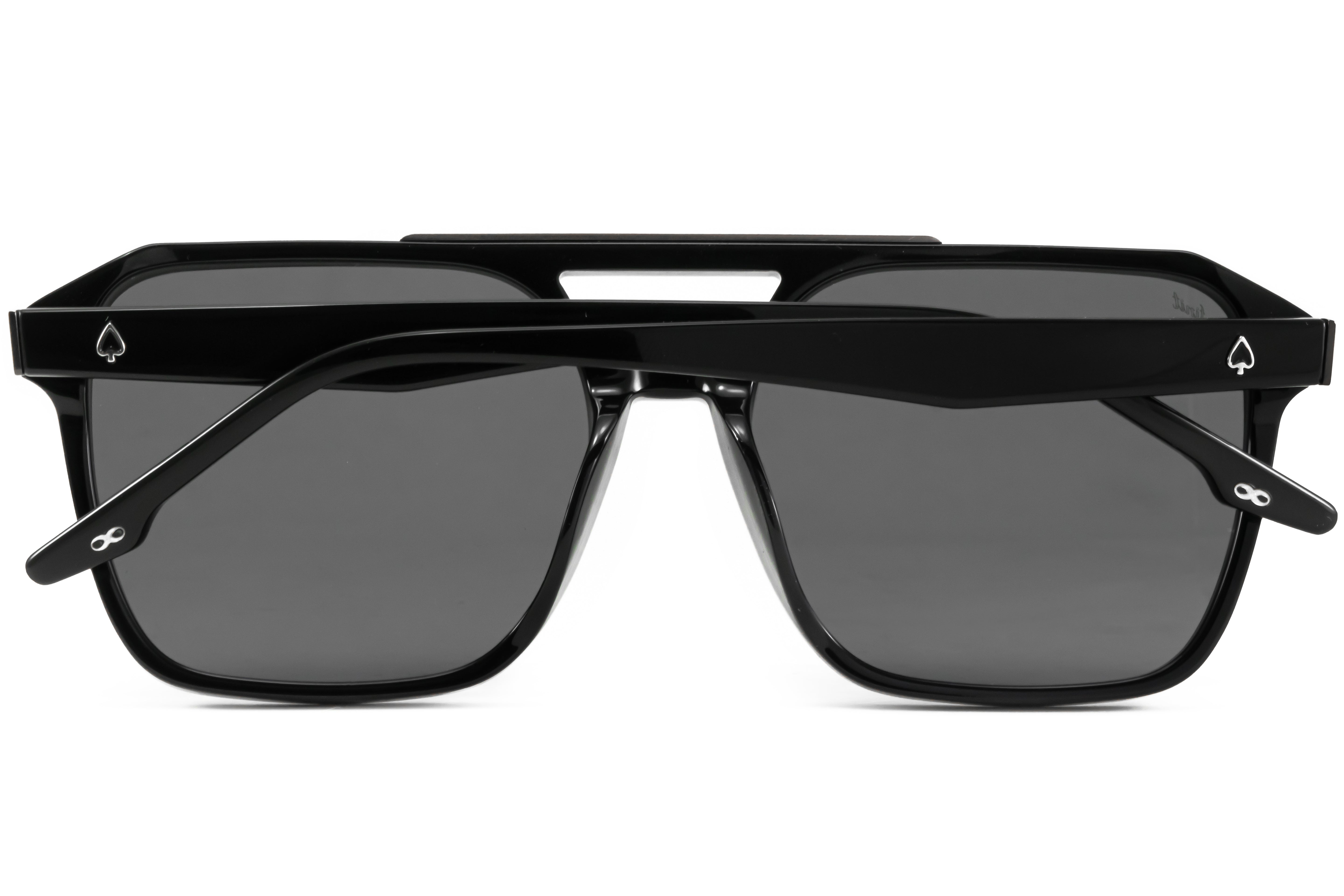 Lentes de Sol - Spades Premium LĂșdica Series - Black Shiny - Lente gris
