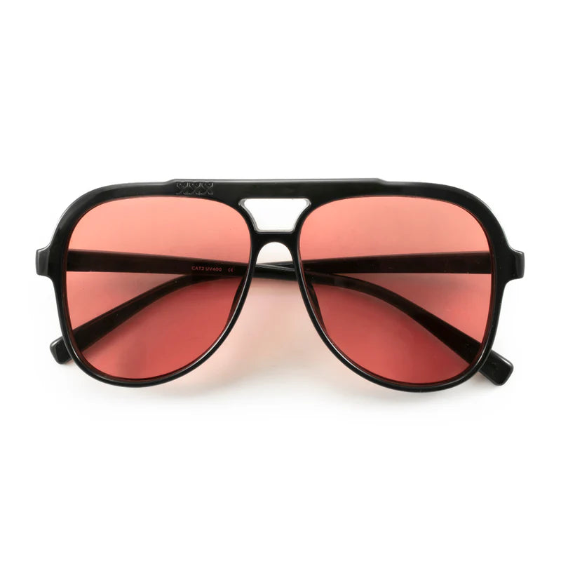 Lentes de Sol - Triple XXX - Black Shiny - Lente rosa