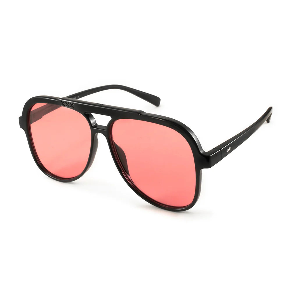 Lentes de Sol - Triple XXX - Black Shiny - Lente rosa