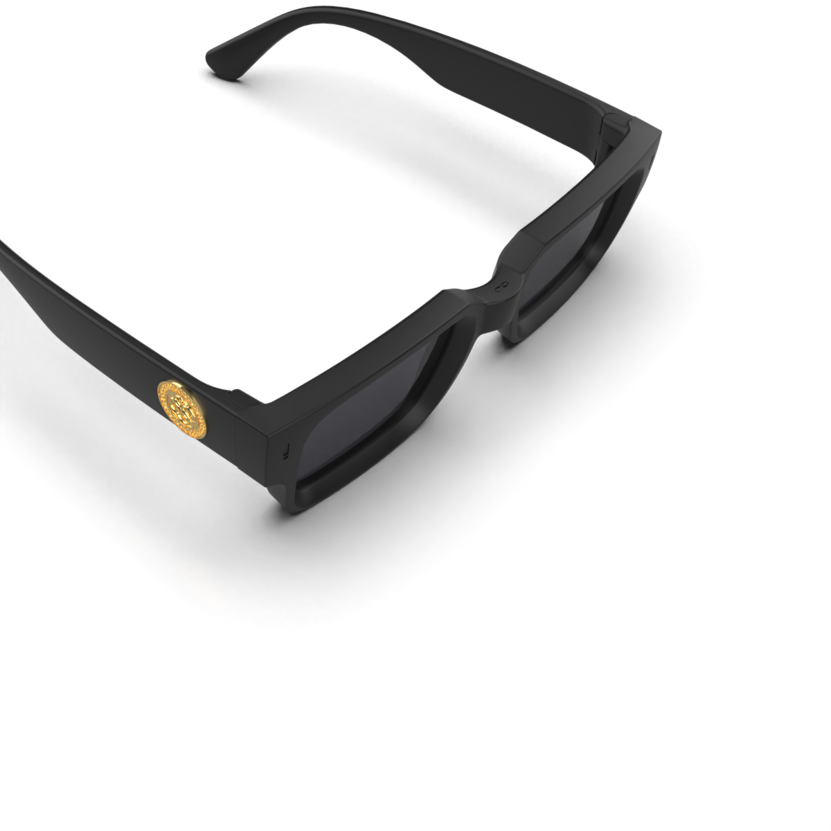 Lentes de Sol - Infinit Luxury Series - Exclamation - Negro Mate - Lente Gris Uroboro Metal