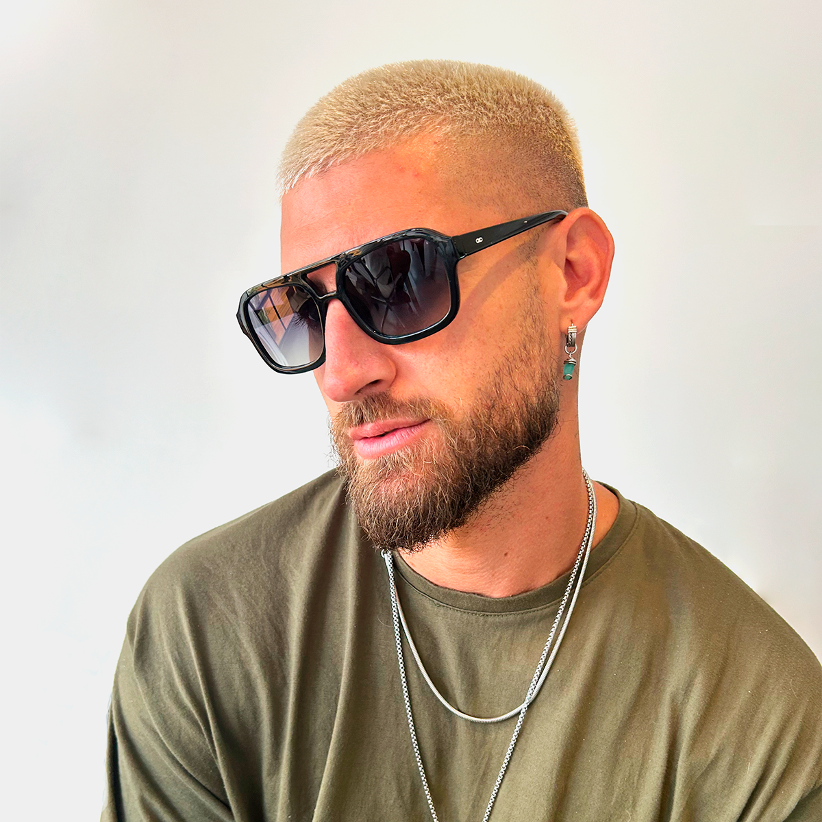 Lentes de Sol - Corsa - Negro Brillo - Lente polarizada gris degrade