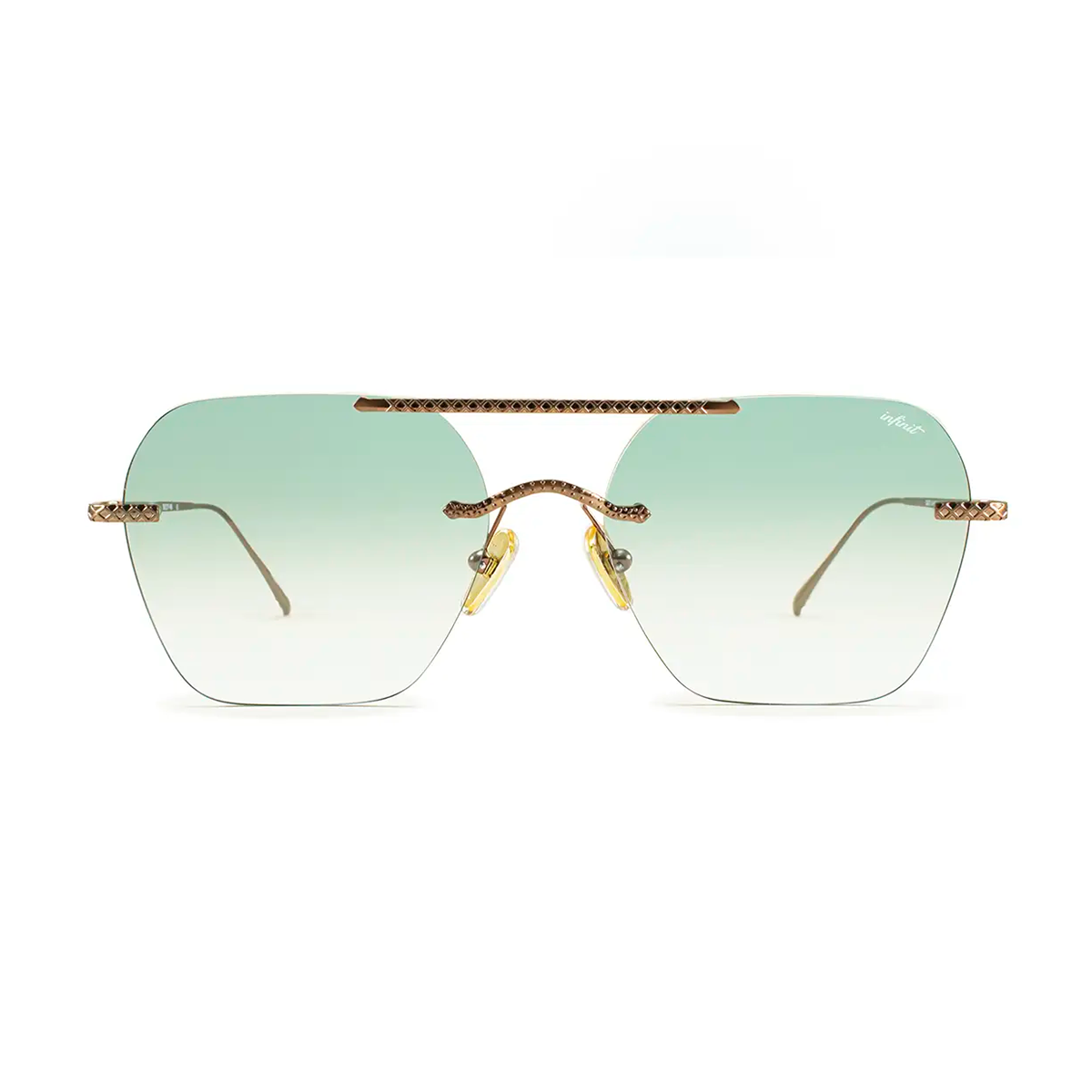 Lentes de Sol - Lyon Metal Premium Series - Chocolate - Lente Verde Degrade