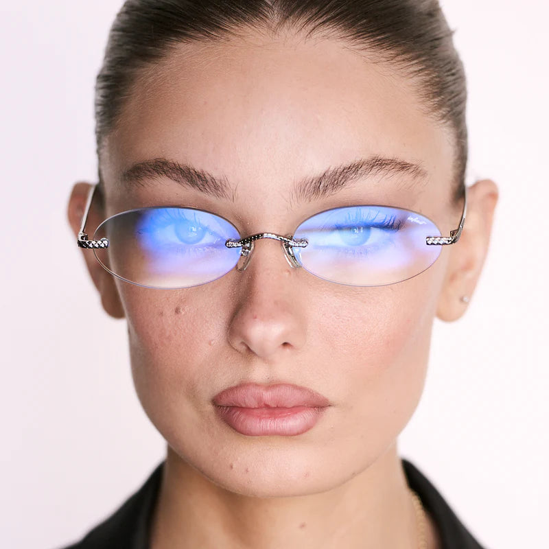 Lentes de Sol - Aero Quo - Gris - Lente Suave Espejada Azul Degrade