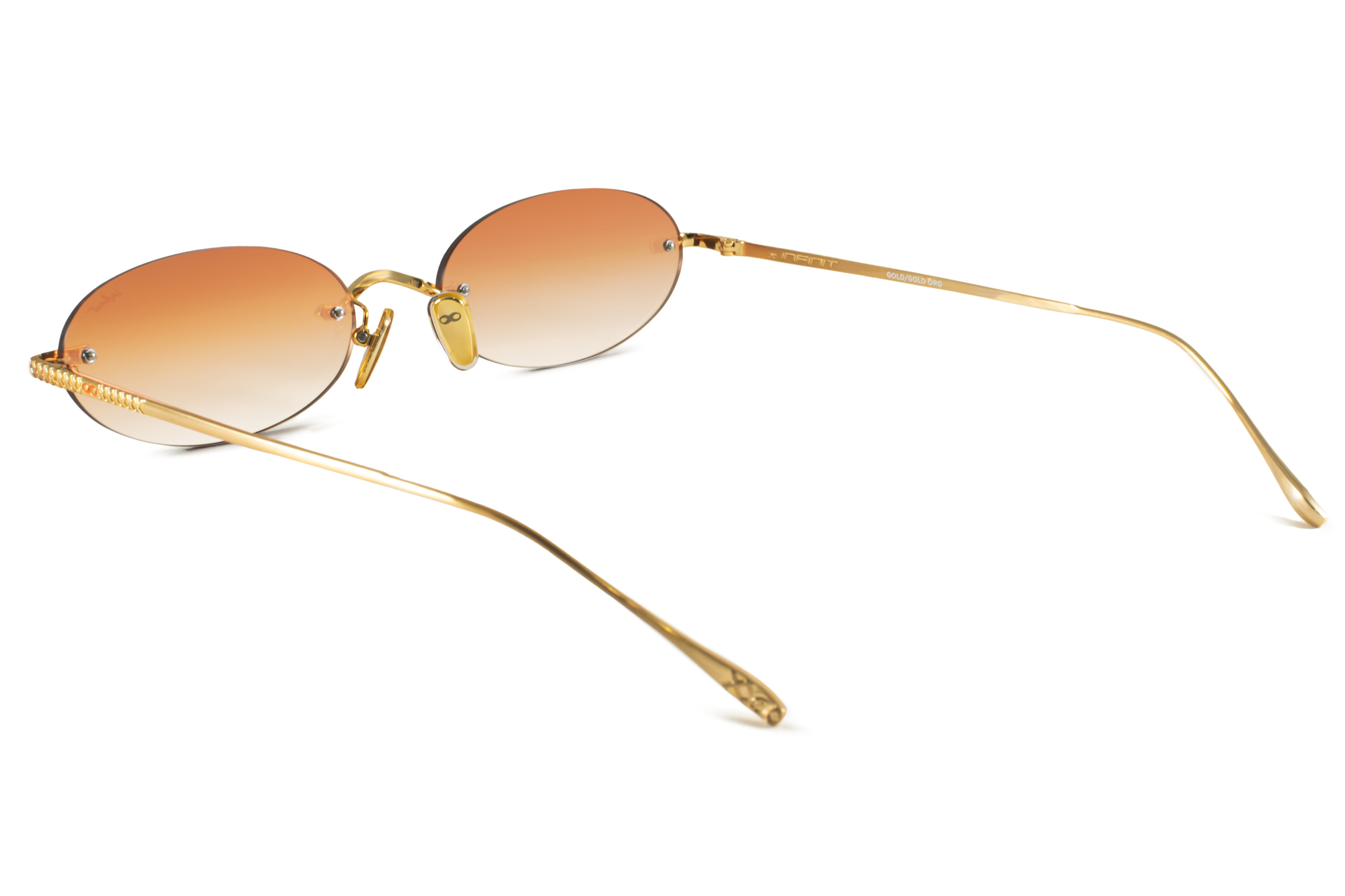 Lentes de sol - Aero Quo - Dorado - Lente Suave Espejada Naranja