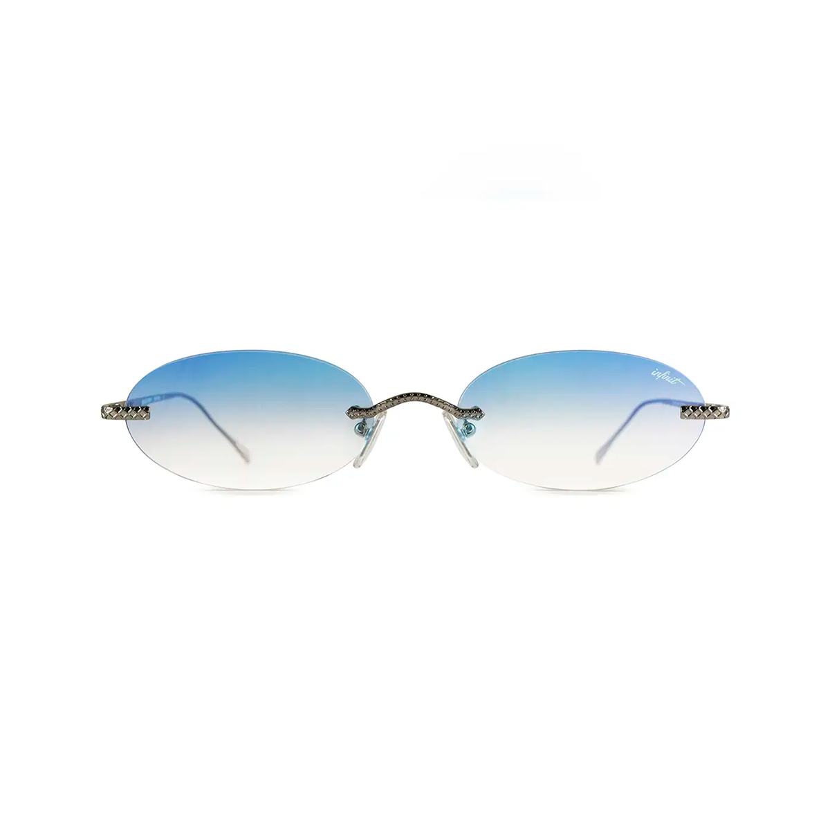 Lentes de Sol - Aero Quo - Gris - Lente Suave Espejada Azul Degrade