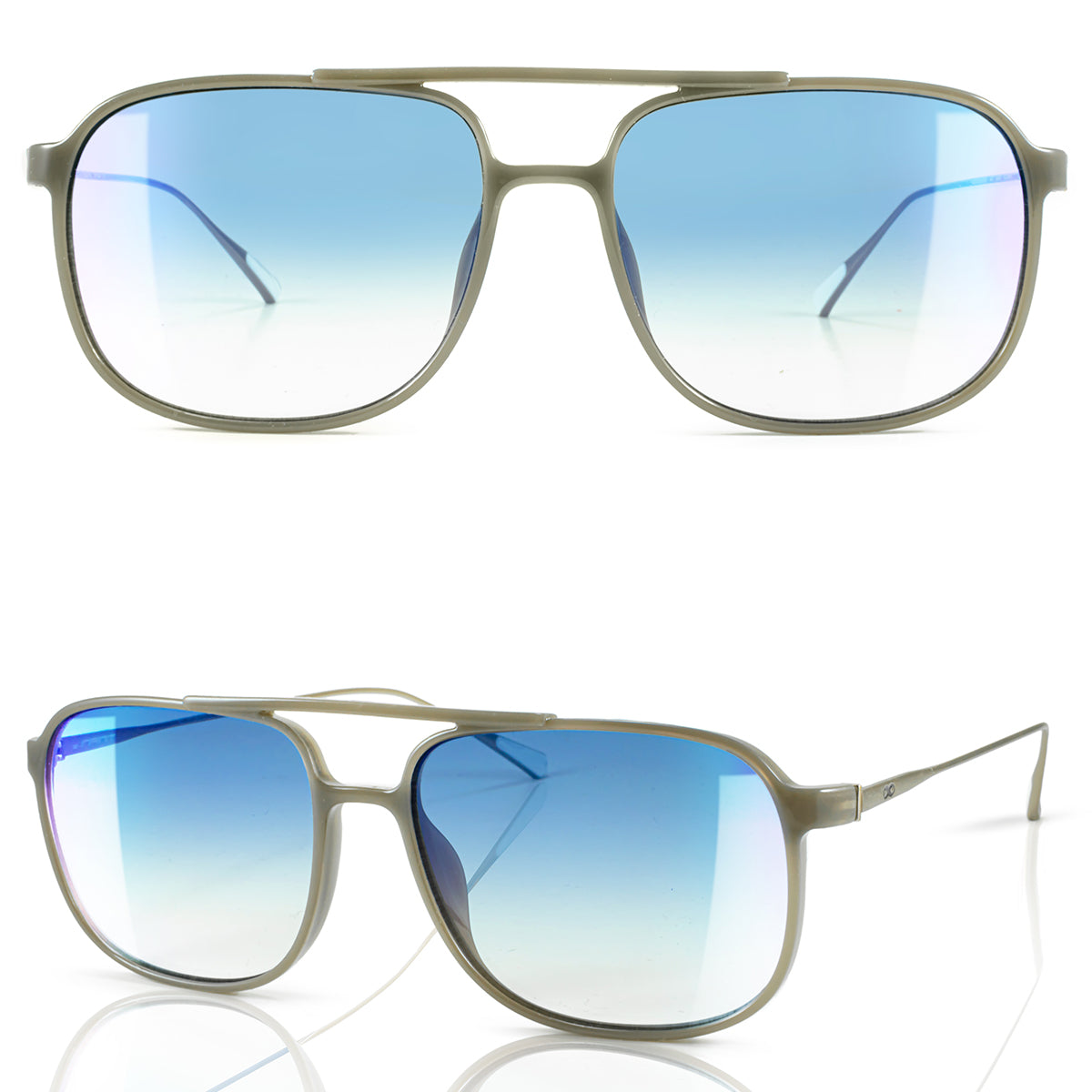 Caravan Milky Brown Lente Suave Espejada Azul Degrade