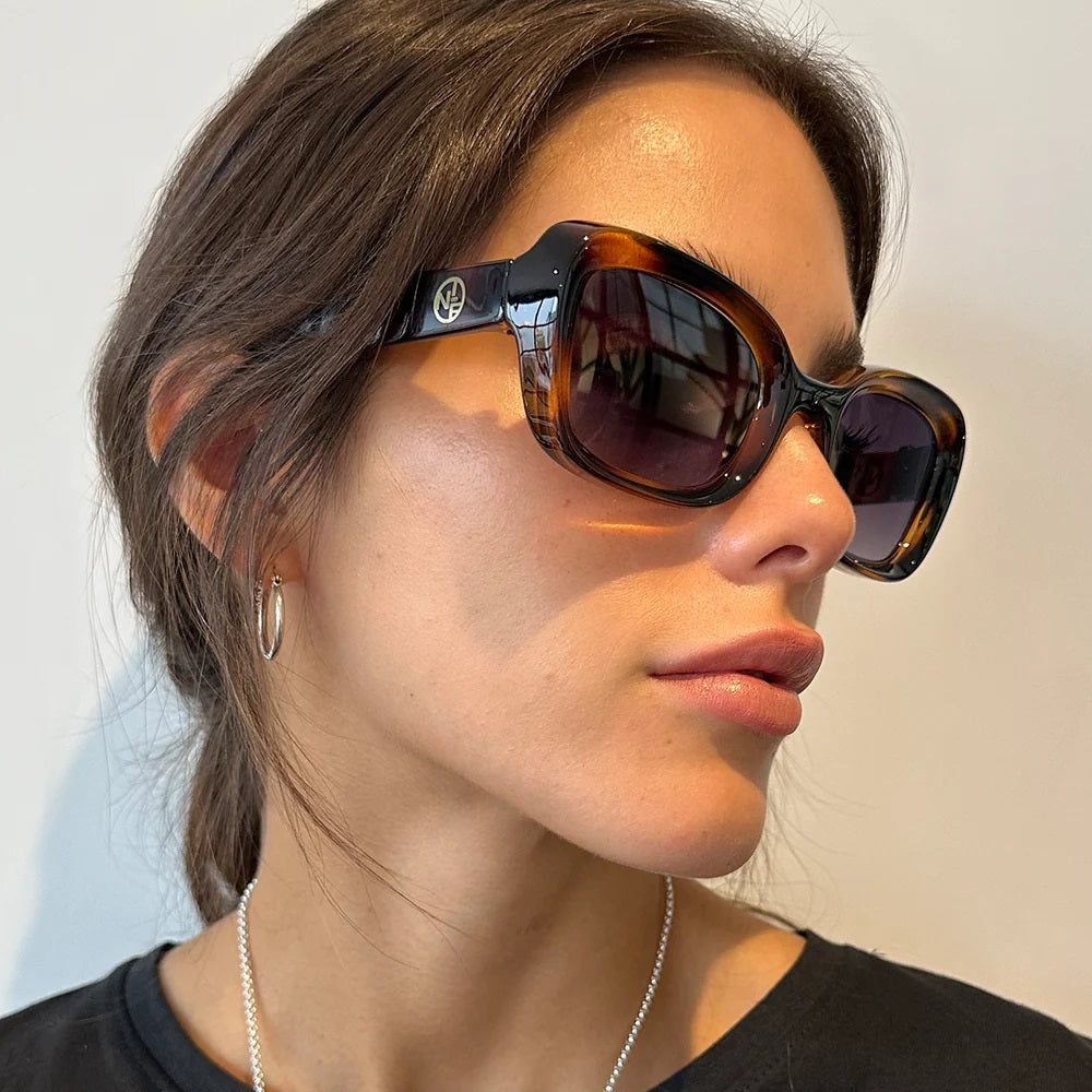 Lentes de Sol - Turin - Tortoise - Lente gris degradado
