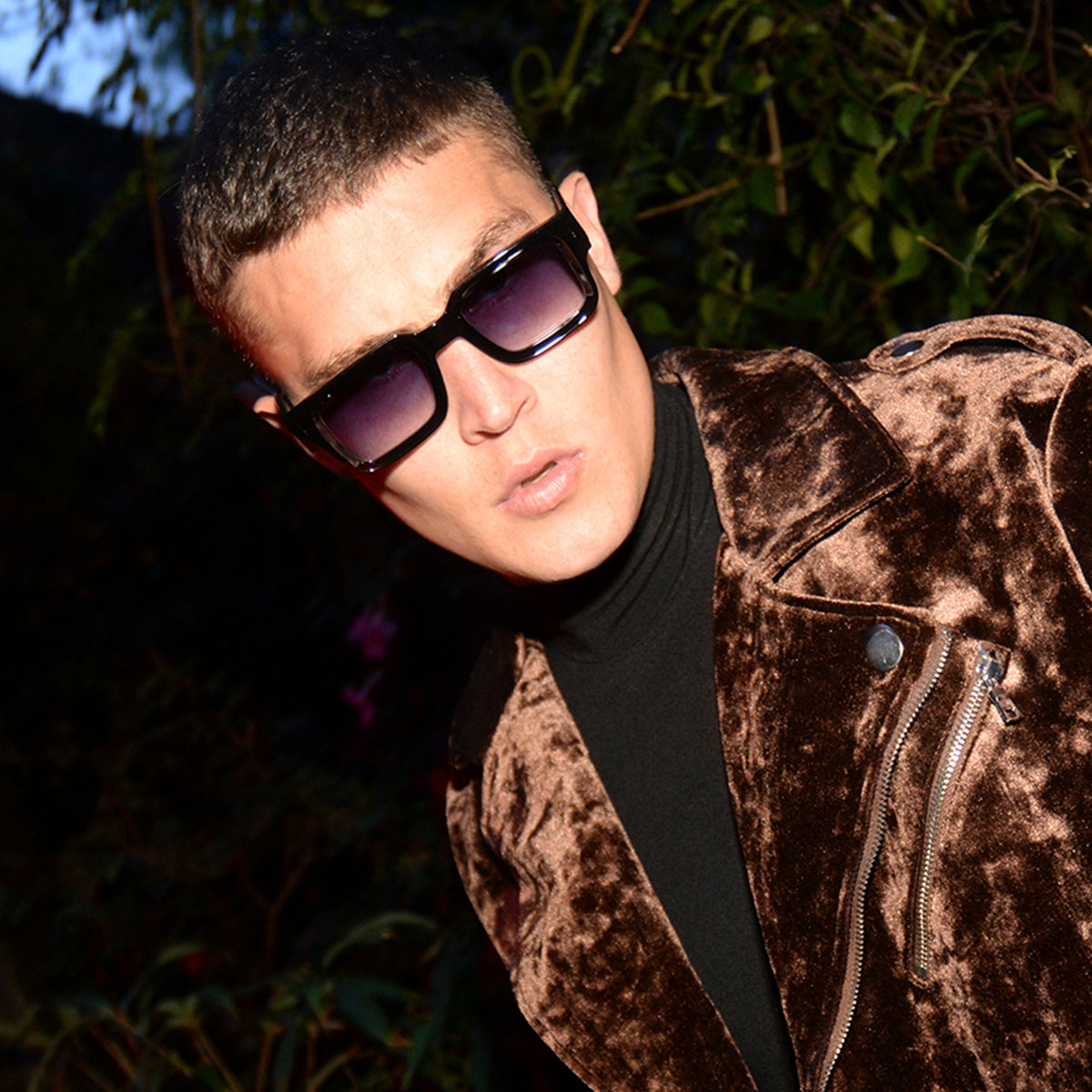 Lentes de Sol - Exclamation - Negro Brillo - Lente Azul Degrade