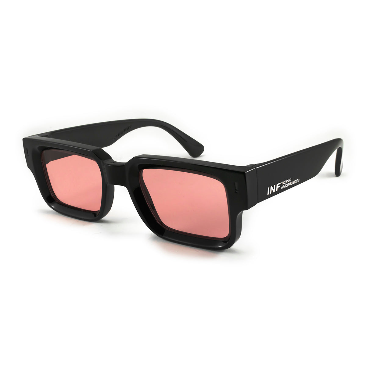 Lentes de sol - Exclamation - Negro Brillo - Lente Rosa