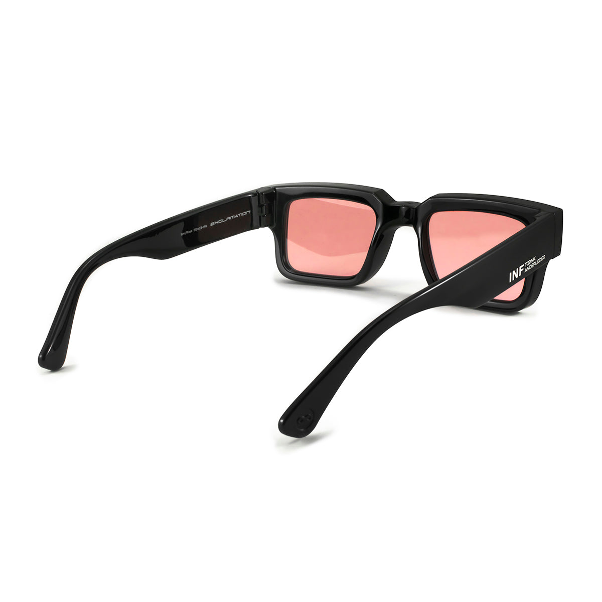 Lentes de sol - Exclamation - Negro Brillo - Lente Rosa