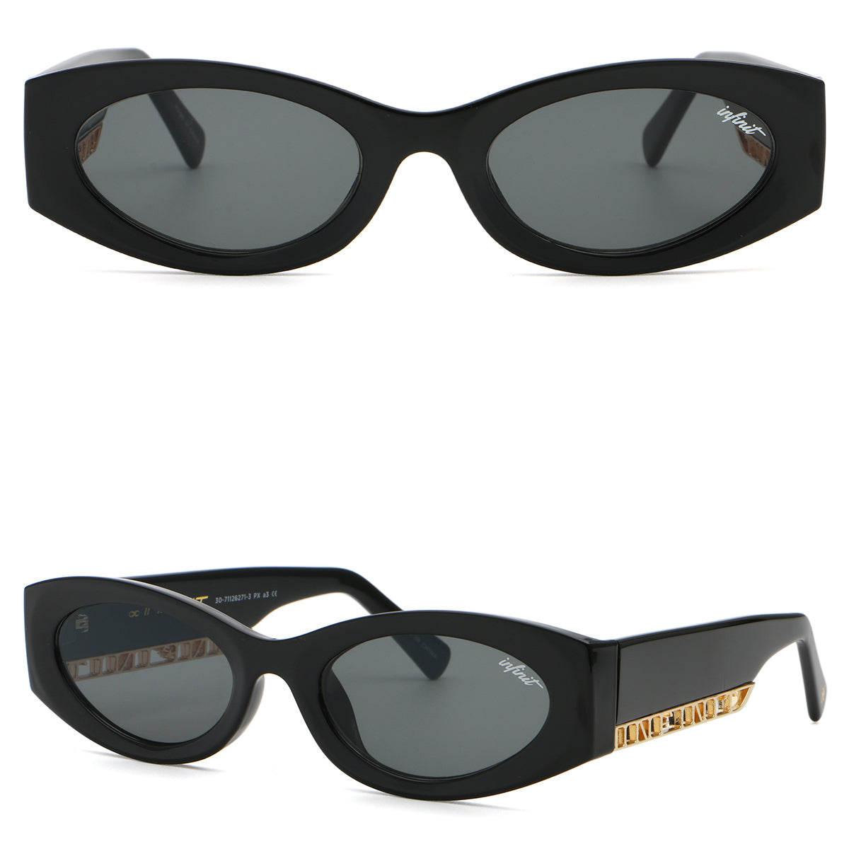 Lentes de Sol - Florida Negro Brillo Lente Gris