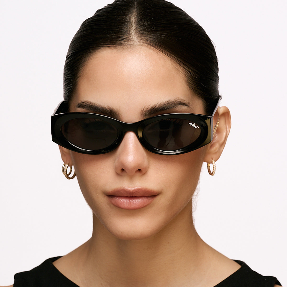 Lentes de Sol - Florida Negro Brillo Lente Gris