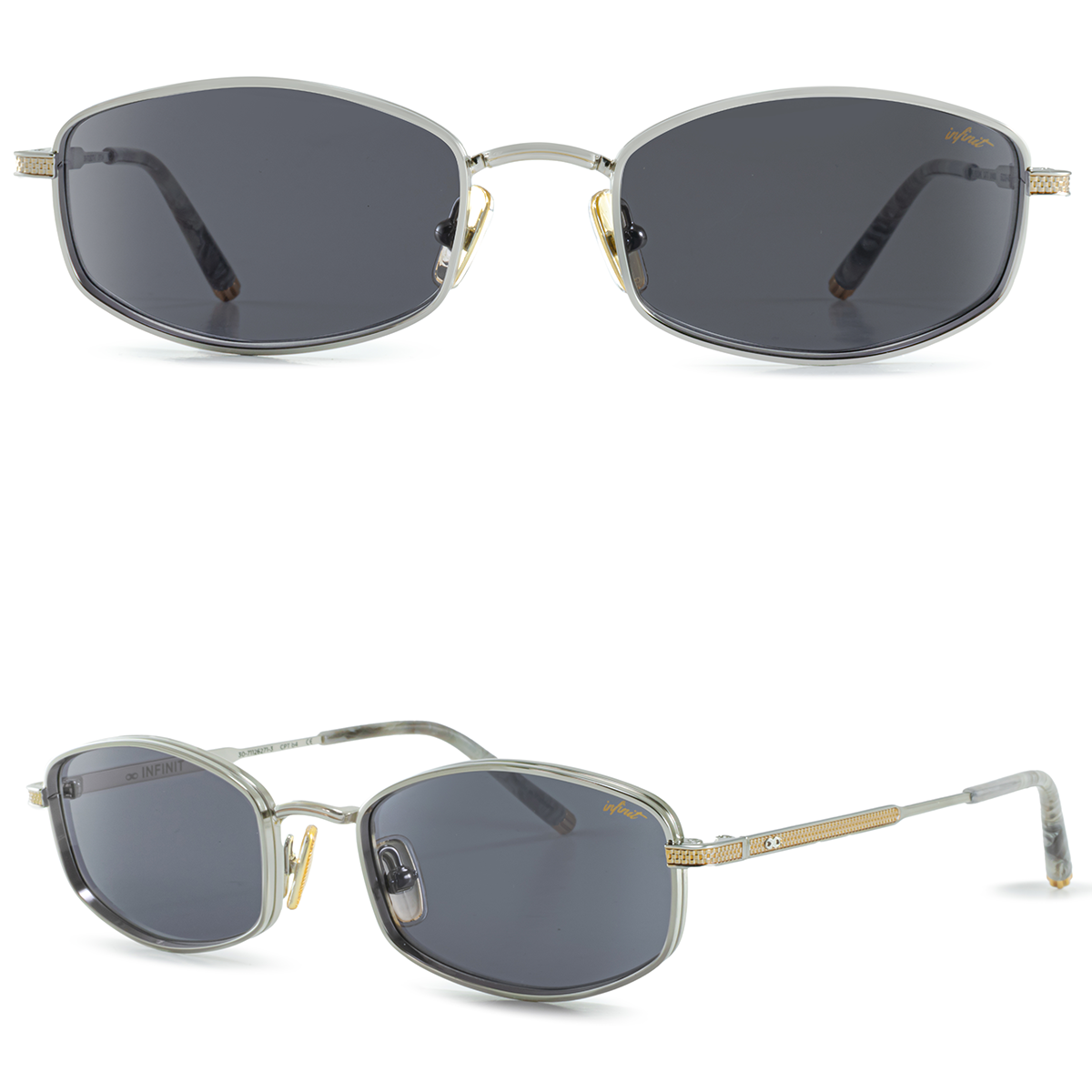 Geneve Plateado Lente Gris