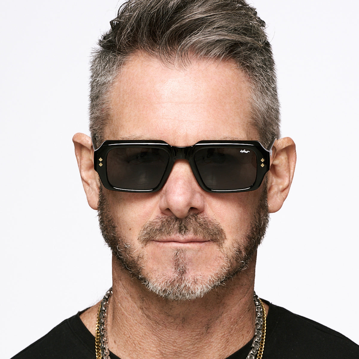 Lentes de Sol - Houston Negro Brillo Lente Gris