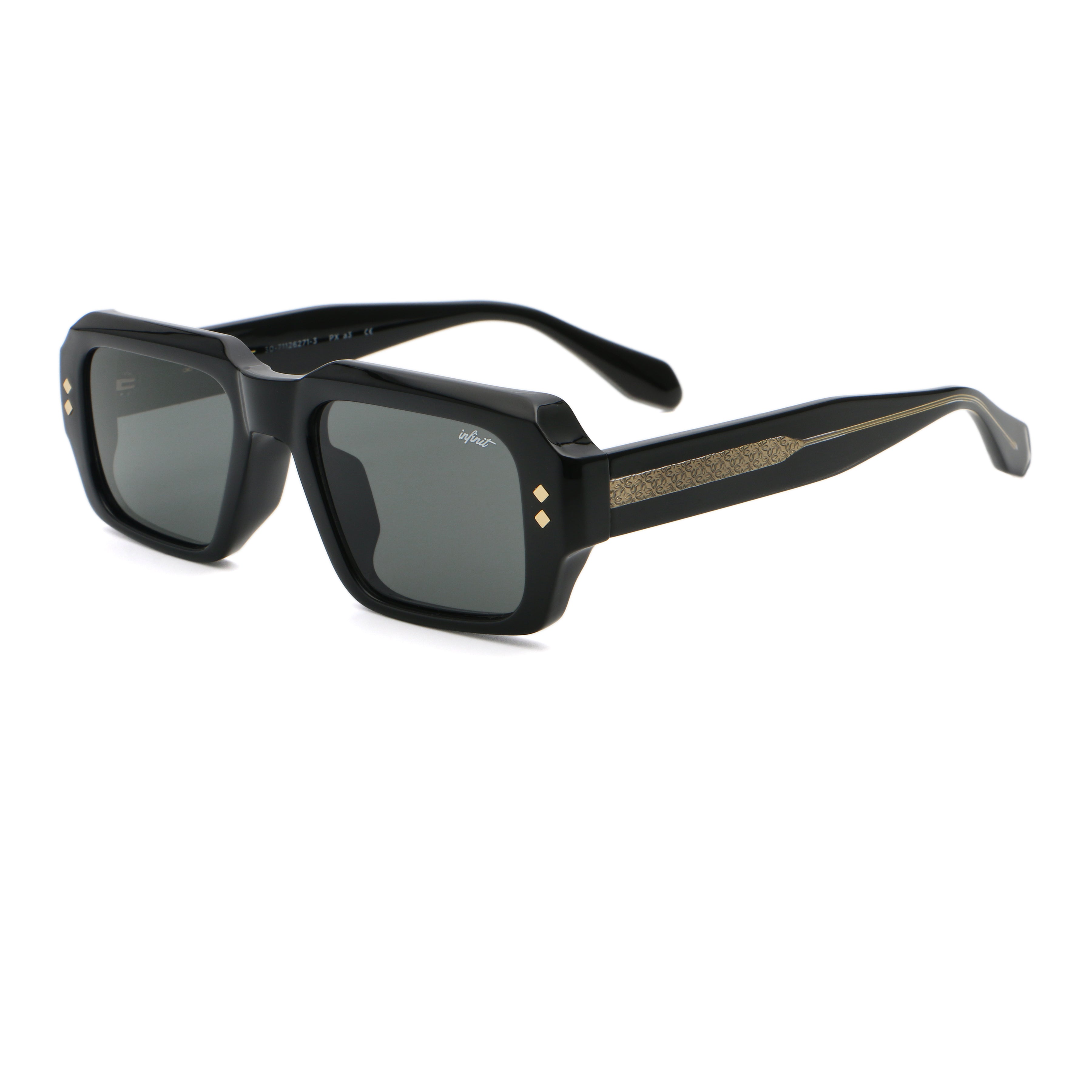 Lentes de Sol - Houston Negro Brillo Lente Gris