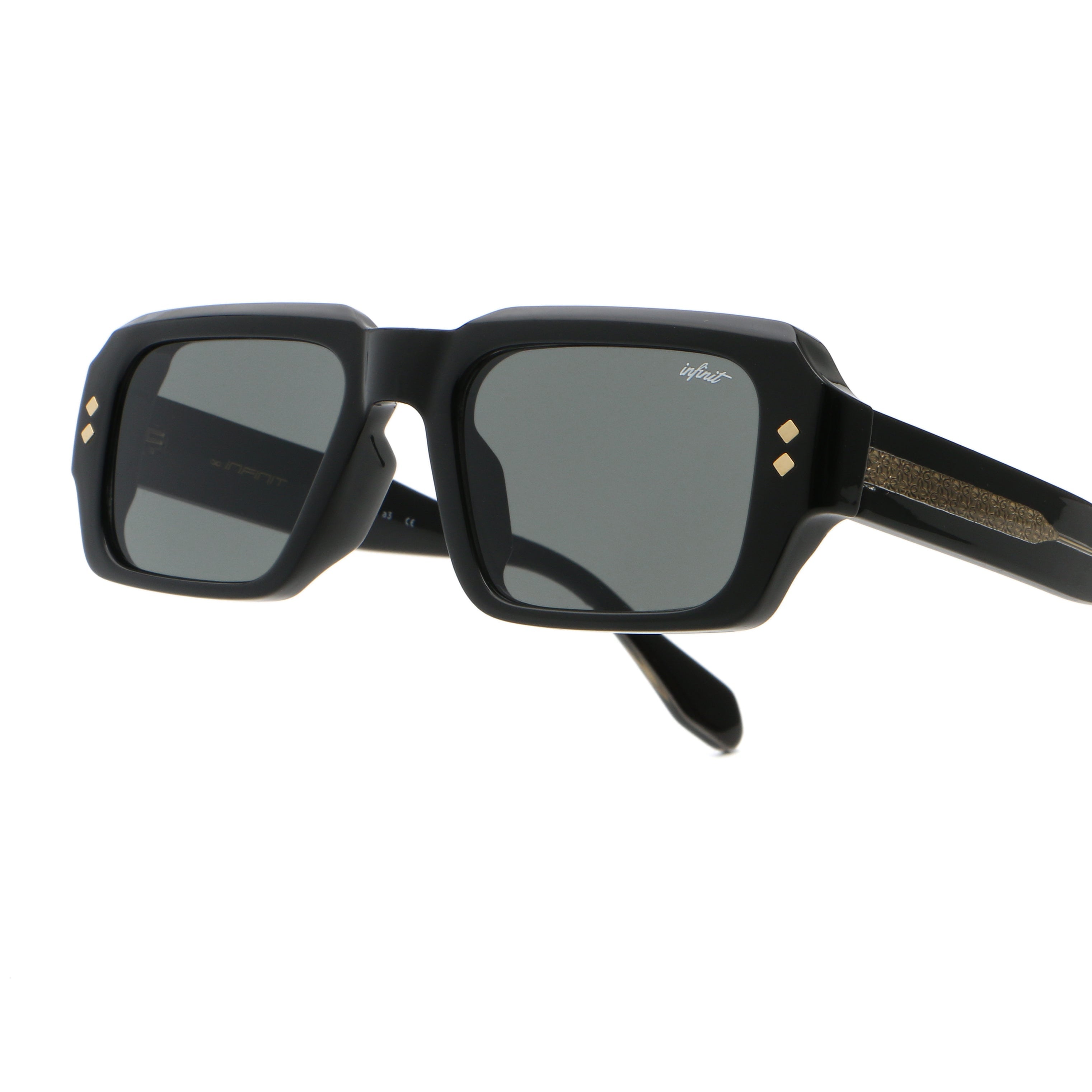 Lentes de Sol - Houston Negro Brillo Lente Gris