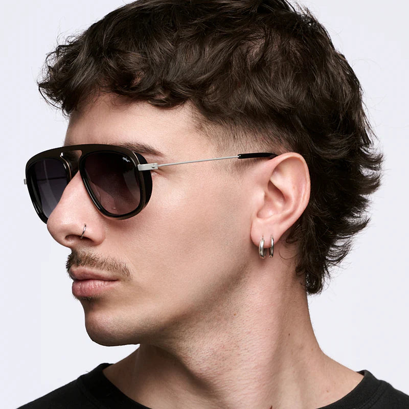 Lentes de Sol - IMOLA - Negro Brillo - lente gris degrade