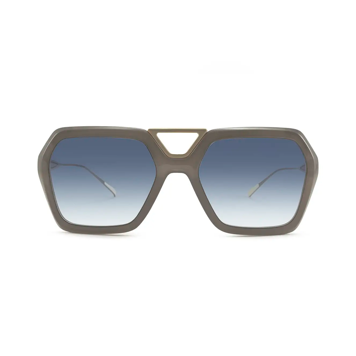 Lentes de Sol - London - Milky Brown - Lente Azul Degrade