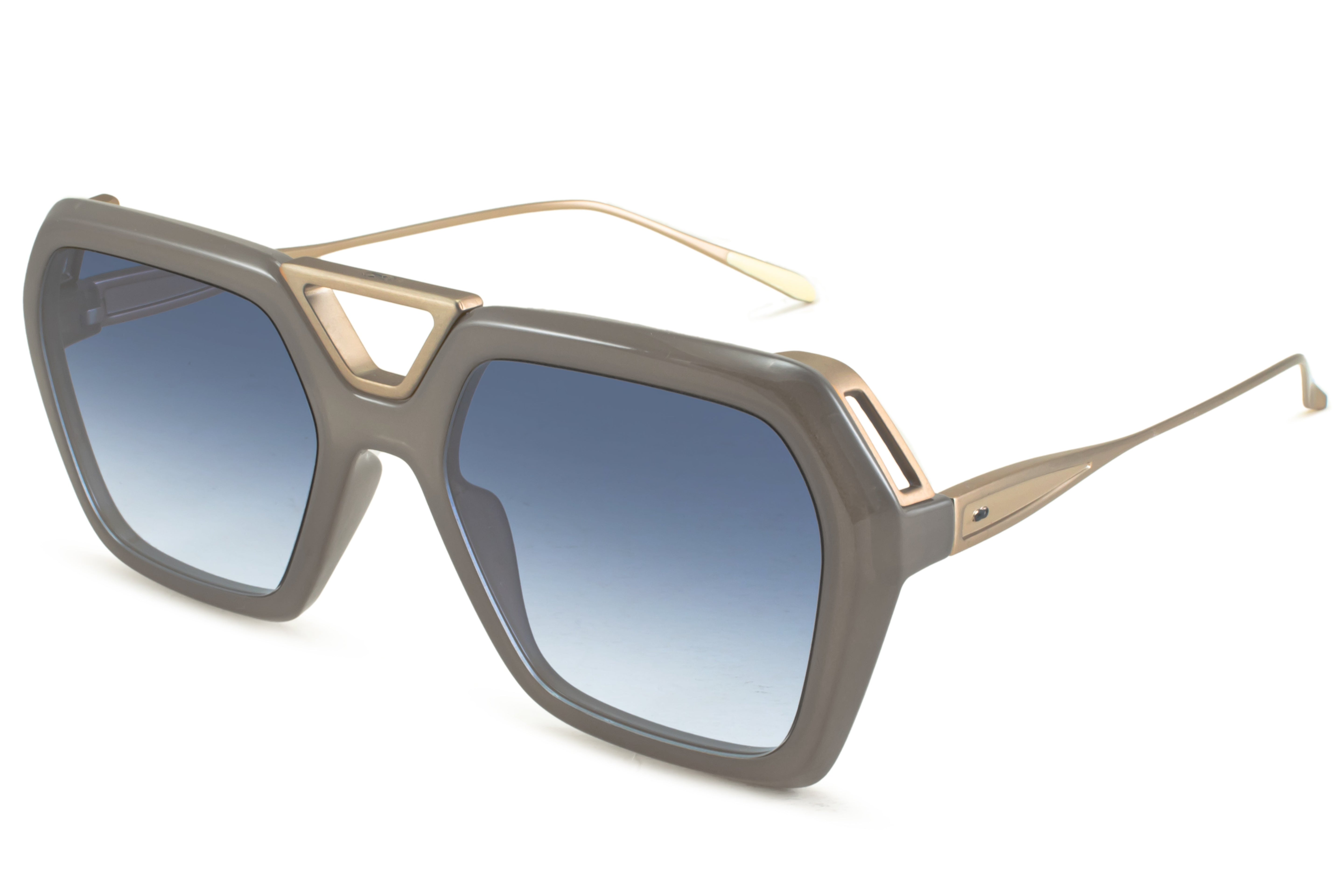 Lentes de Sol - London - Milky Brown - Lente Azul Degrade