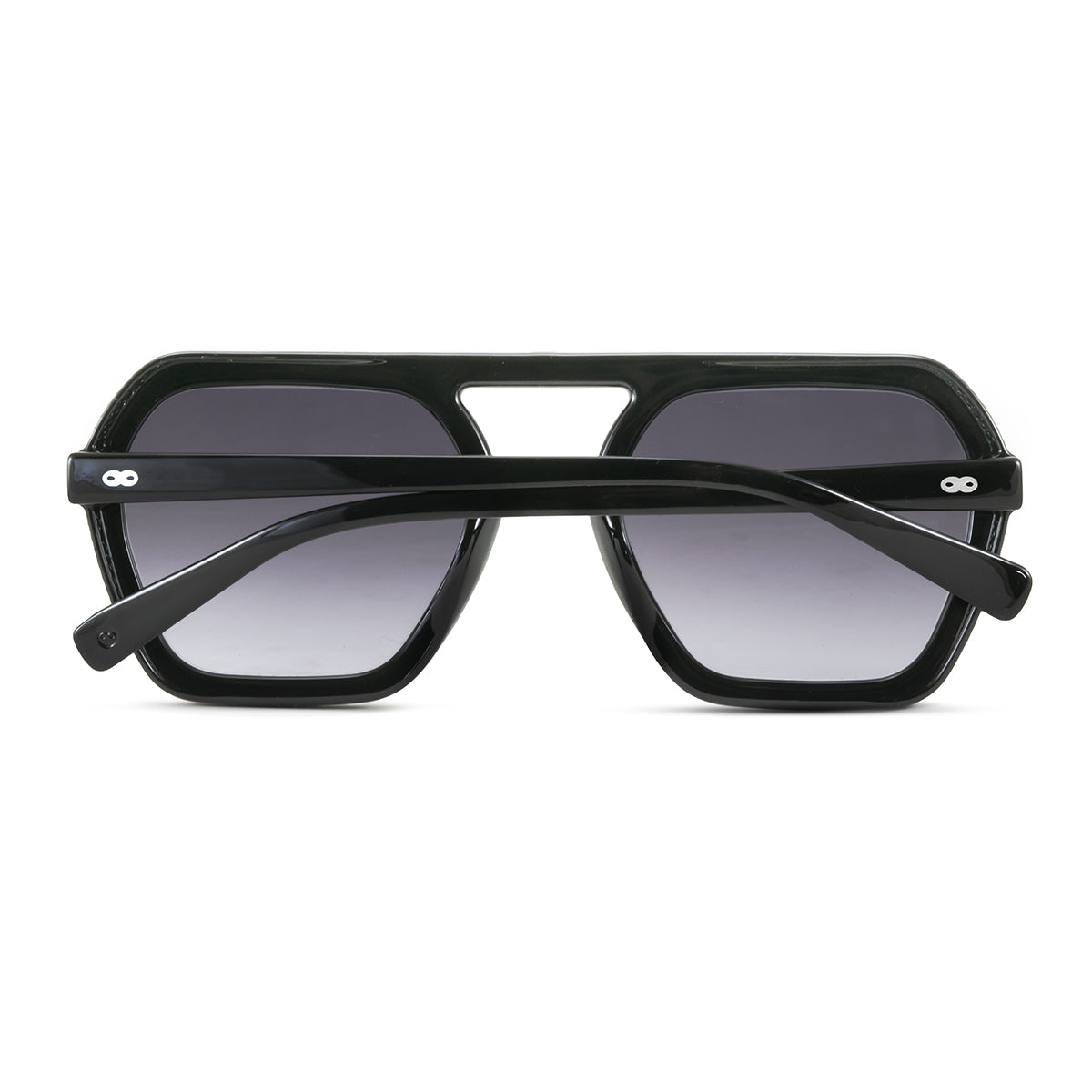 Lentes de Sol - Lyon - Black Shiny - Lente gris degradado