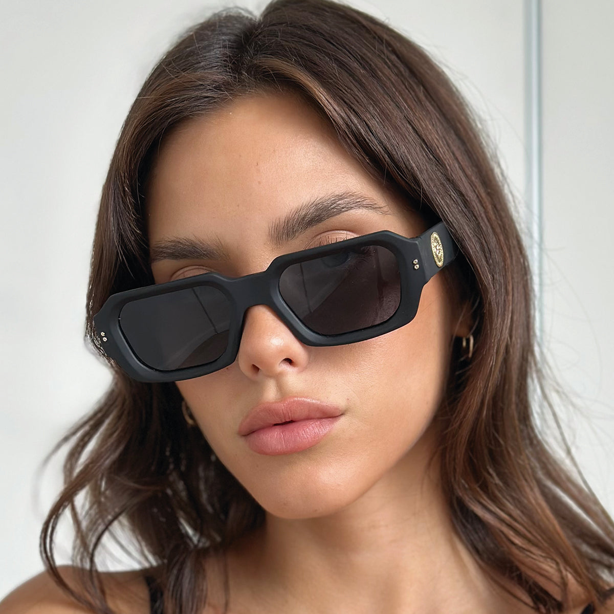 Lentes de Sol - Bronx Premium Series - Negro Mate Uroboro - Lente gris