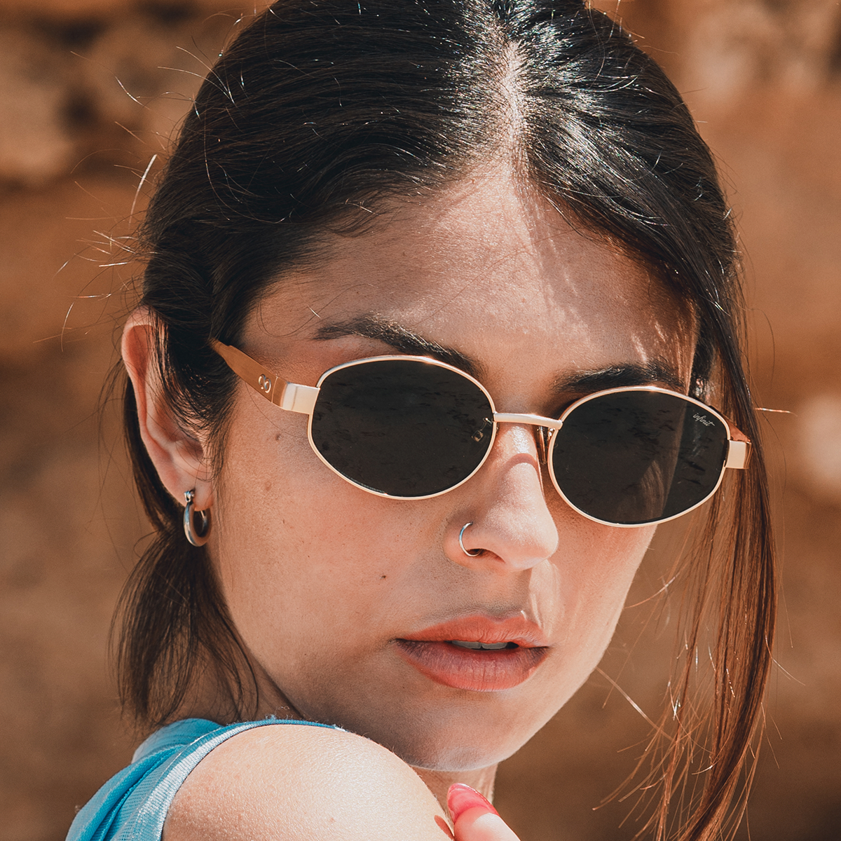 Lentes de Sol - Alaska - Dorado - Lente Gris