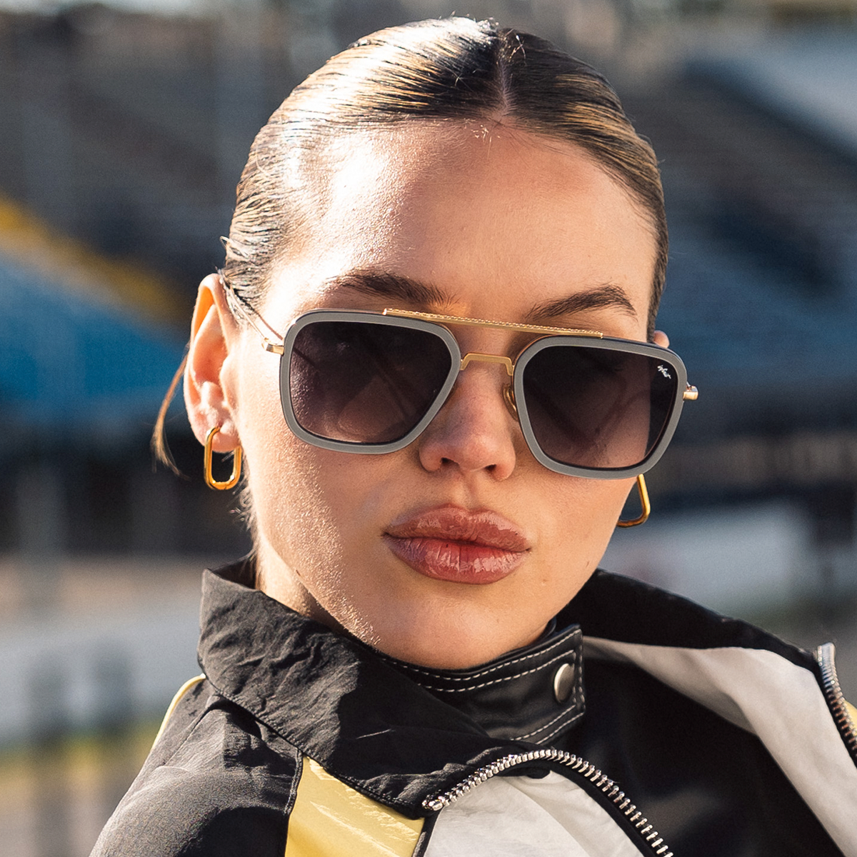 Lentes de Sol - Montecarlo Luxury Series - Gris Perlado - Lente Gris Degrade