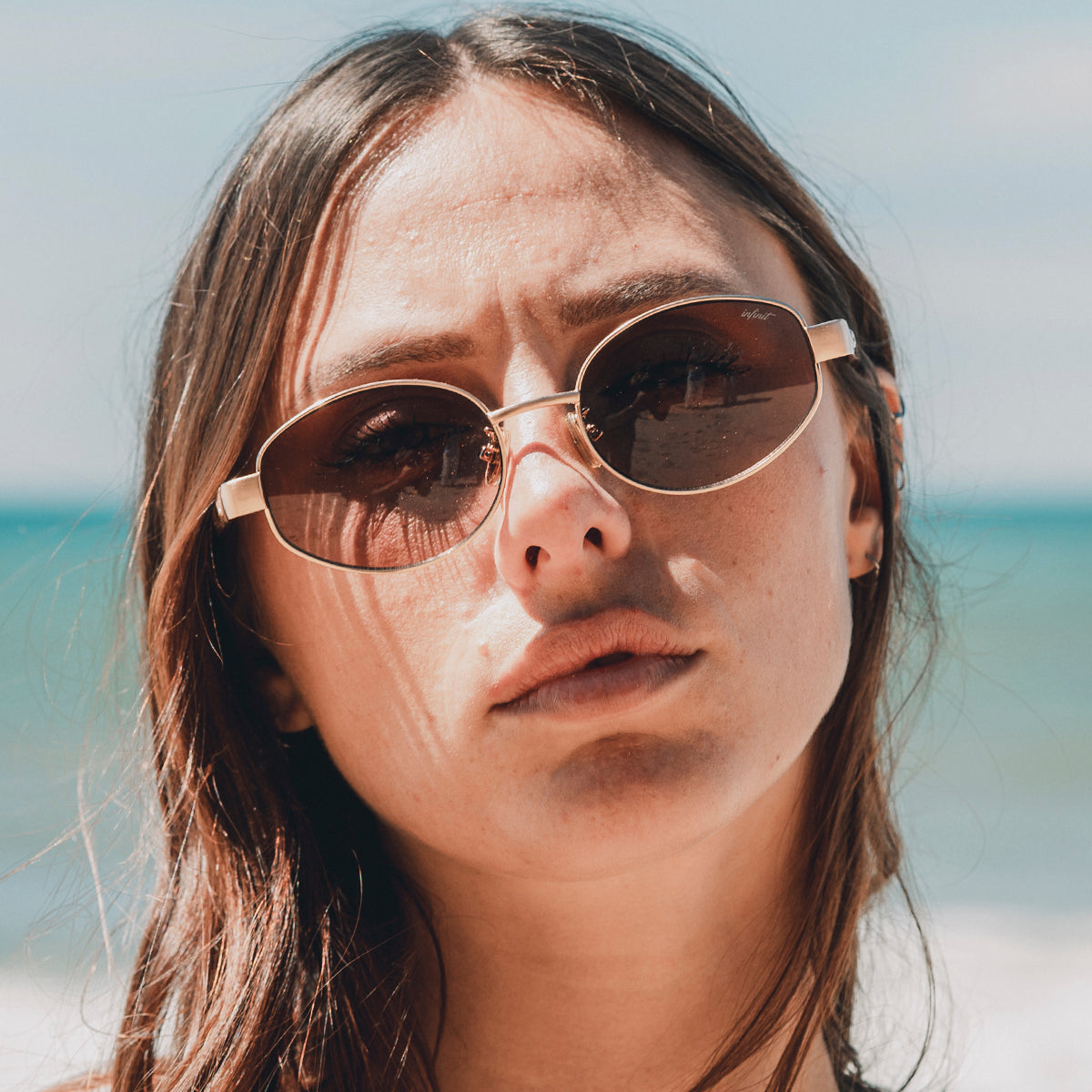 Lentes de Sol - Alaska - Dorado - Lente Tostado