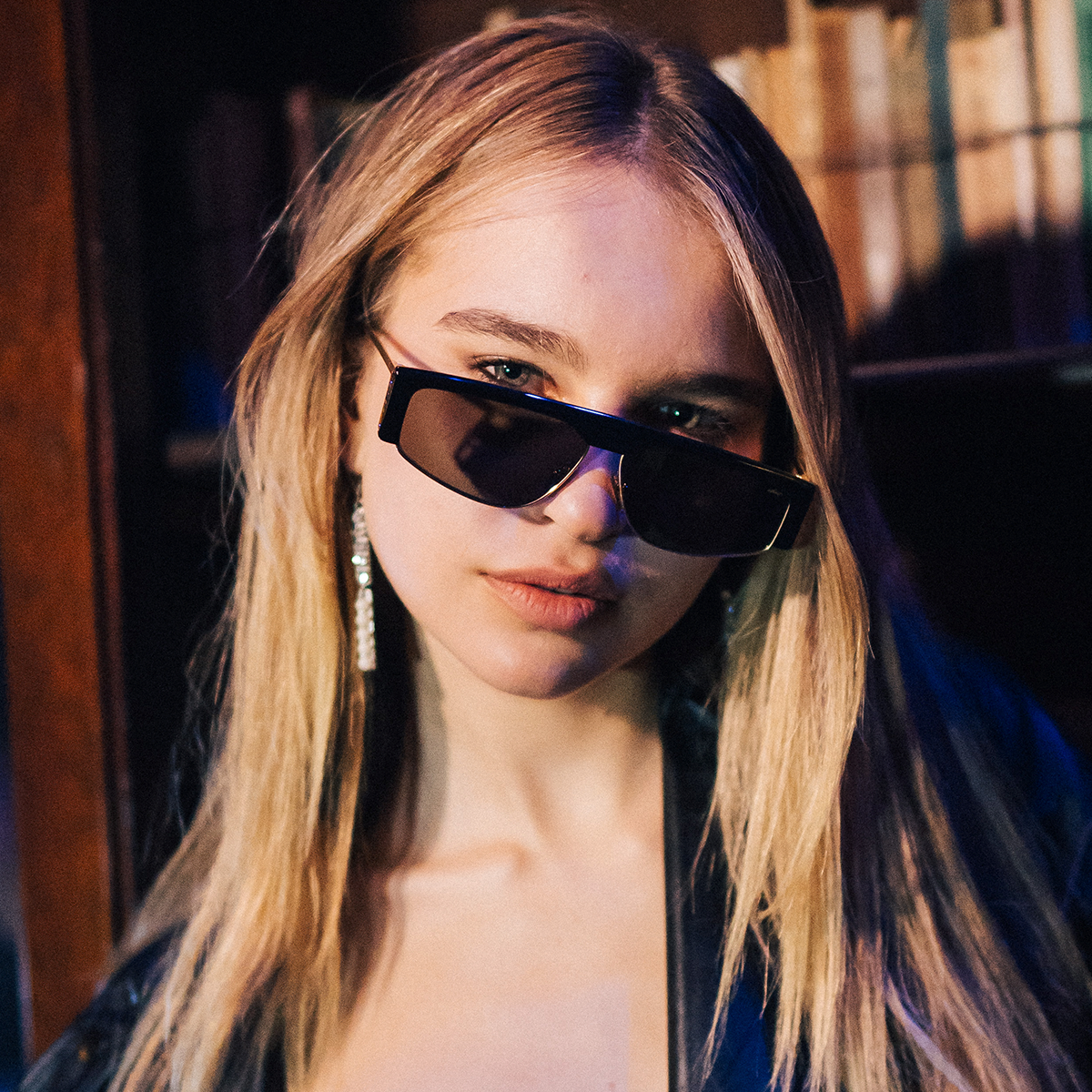 Lentes de Sol - Brooklyn - Negro Brillo - Lente Verde