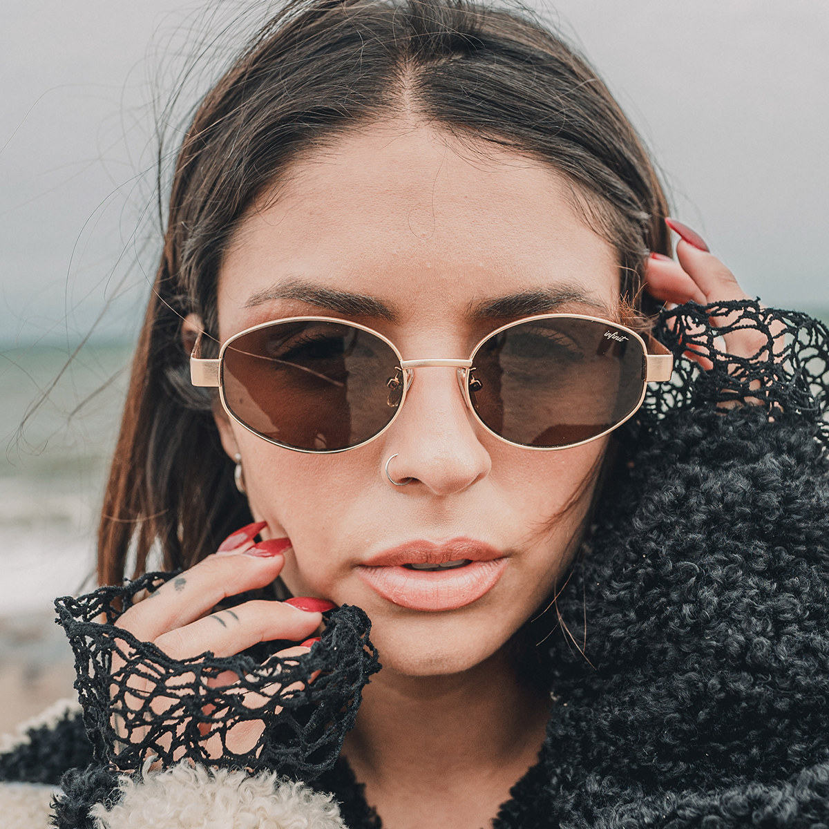 Lentes de Sol - Alaska - Dorado - Lente Marron