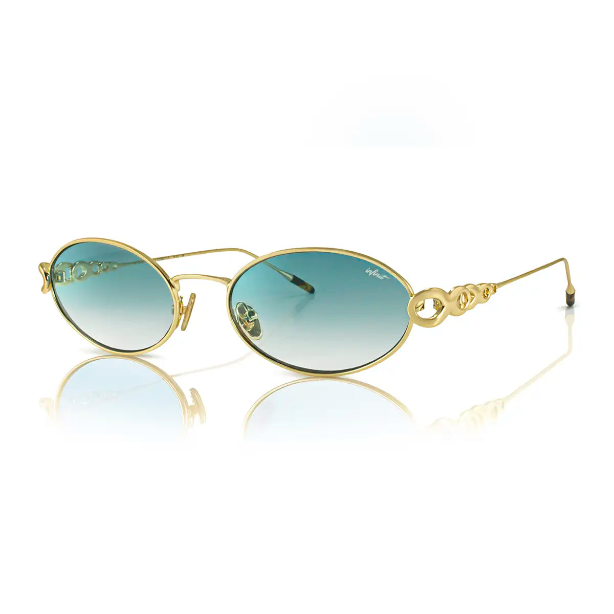 Lentes de Sol - Namib Dorado Lente Celeste Degrade