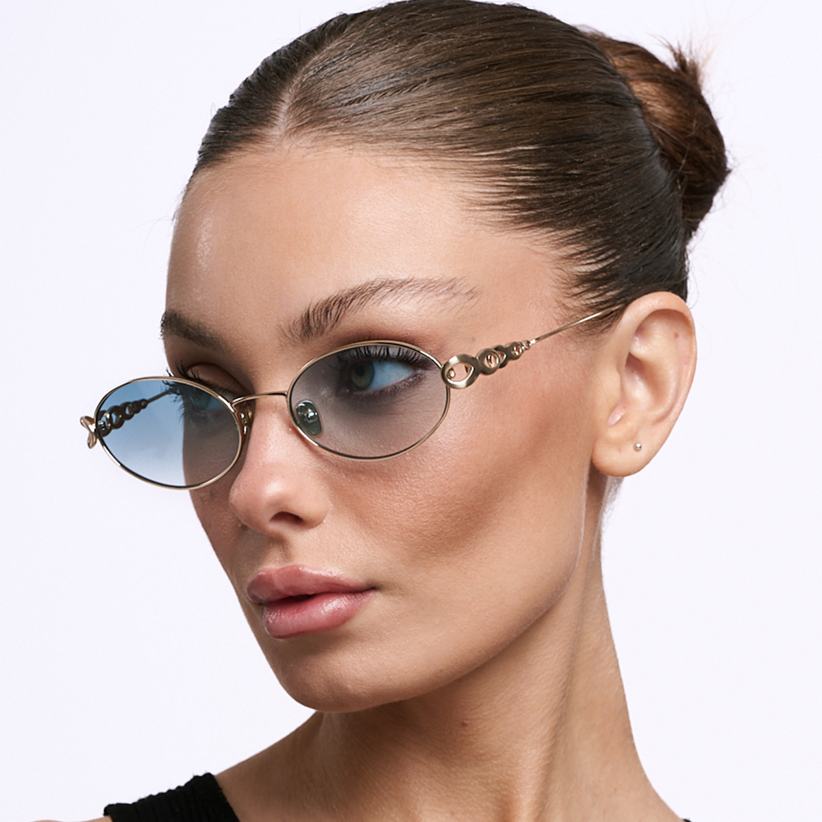 Lentes de Sol - Namib Dorado Lente Celeste Degrade