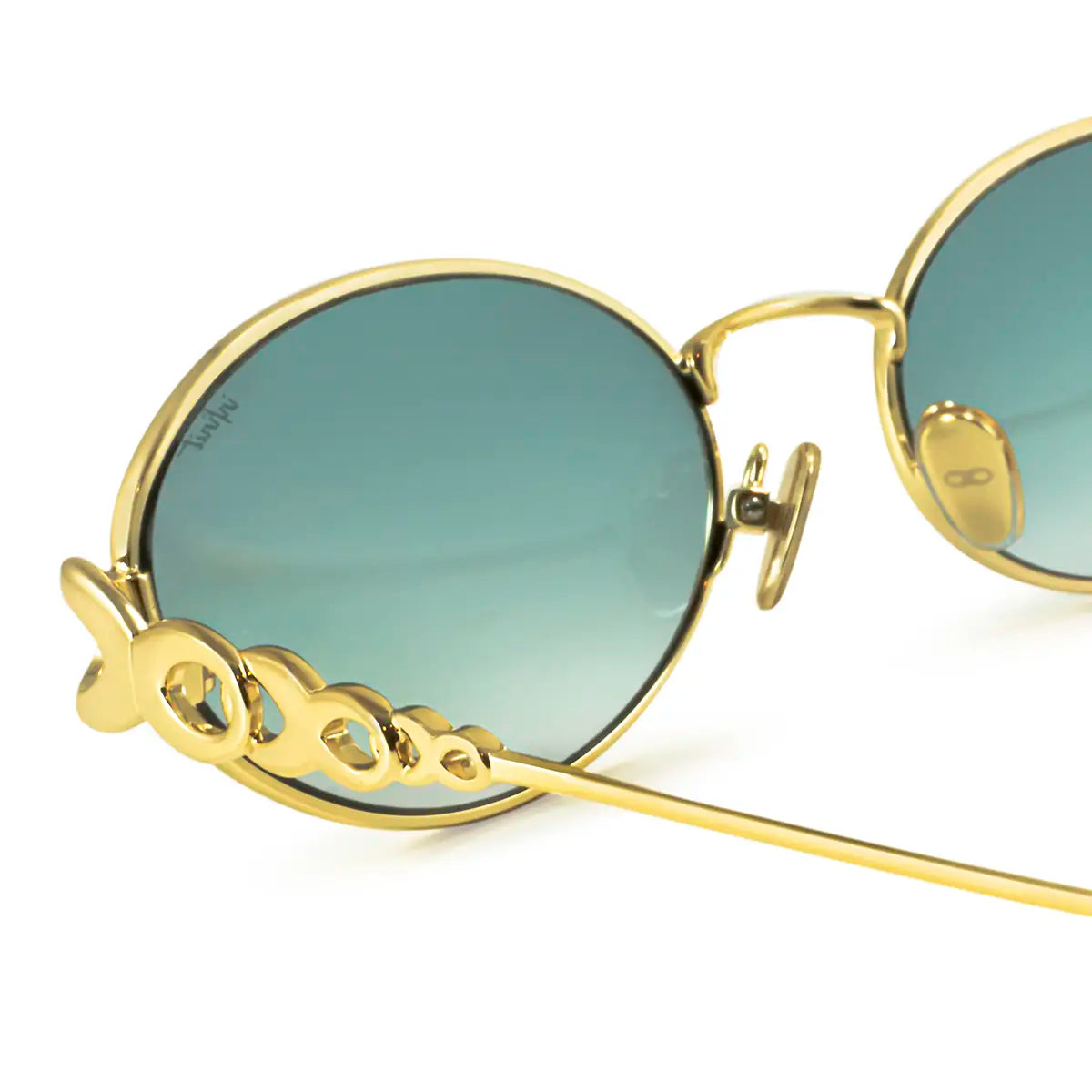 Lentes de Sol - Namib Dorado Lente Celeste Degrade