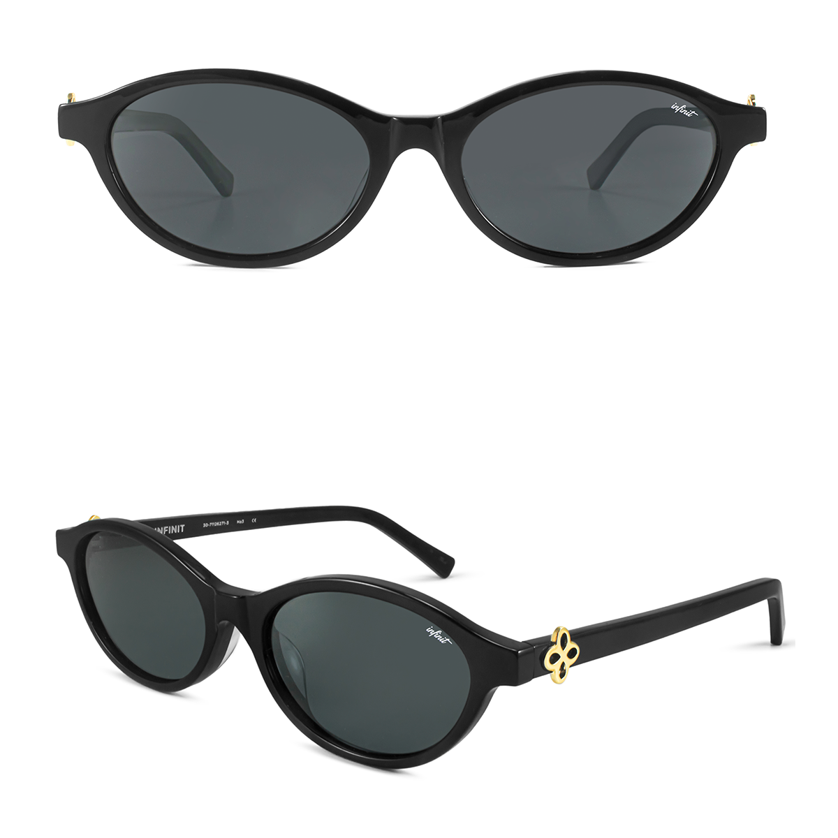 Lentes de Sol - Naomi Negro Brillo Lente Gris