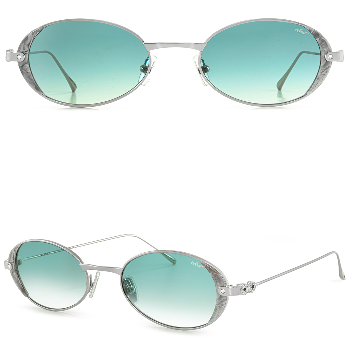 Ouro Plateado Lente Celeste Degrade