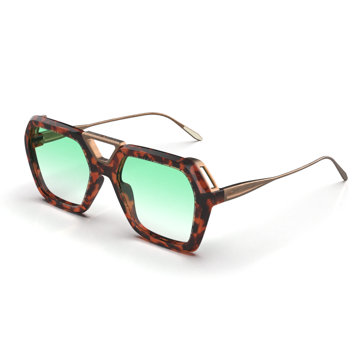 Lentes de Sol - London - Carey - Lente Verde degrade