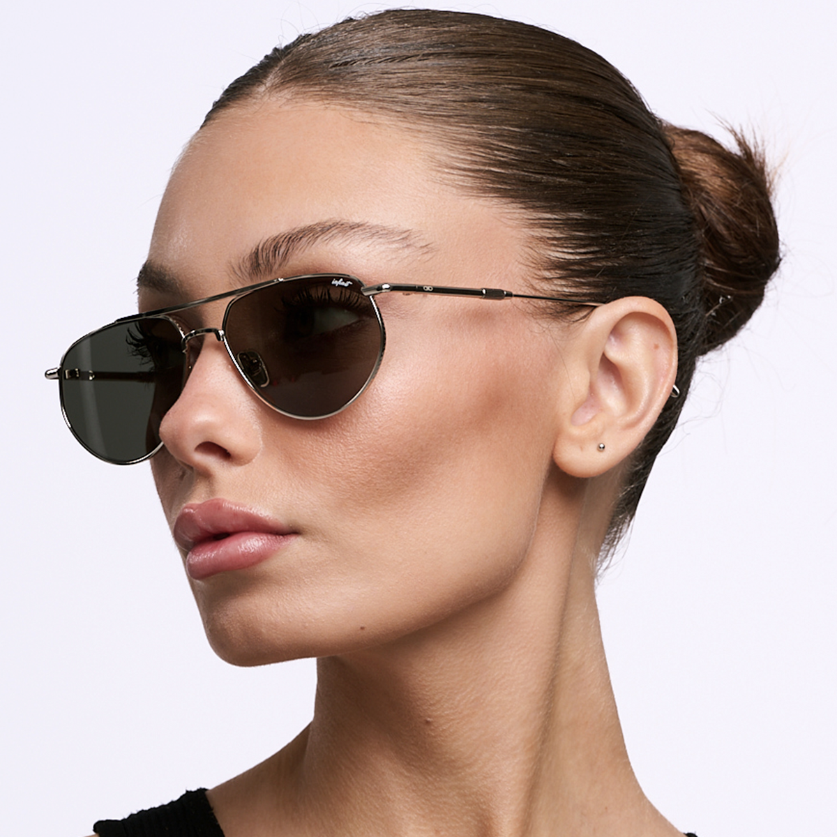 Lentes de sol - Petra - Plateado - Lente Verde