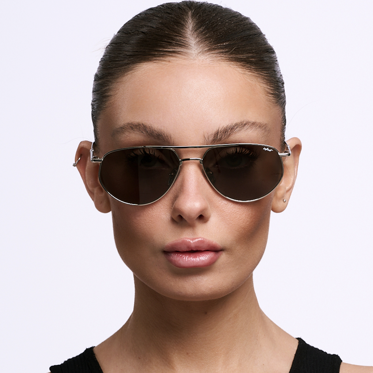 Lentes de sol - Petra - Plateado - Lente Verde