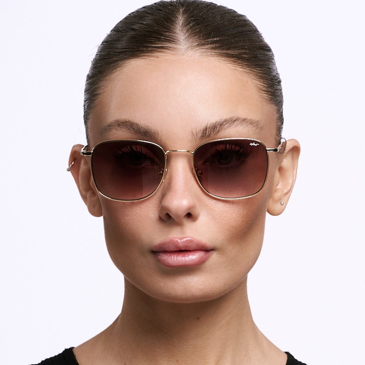 Lentes de Sol - Secchia Dorado Lente Marron Degrade