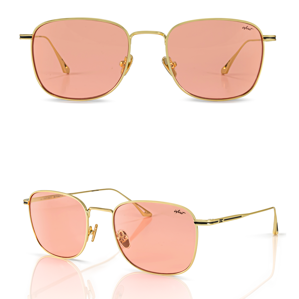 Lentes de Sol - Secchia Dorado Lente Coral