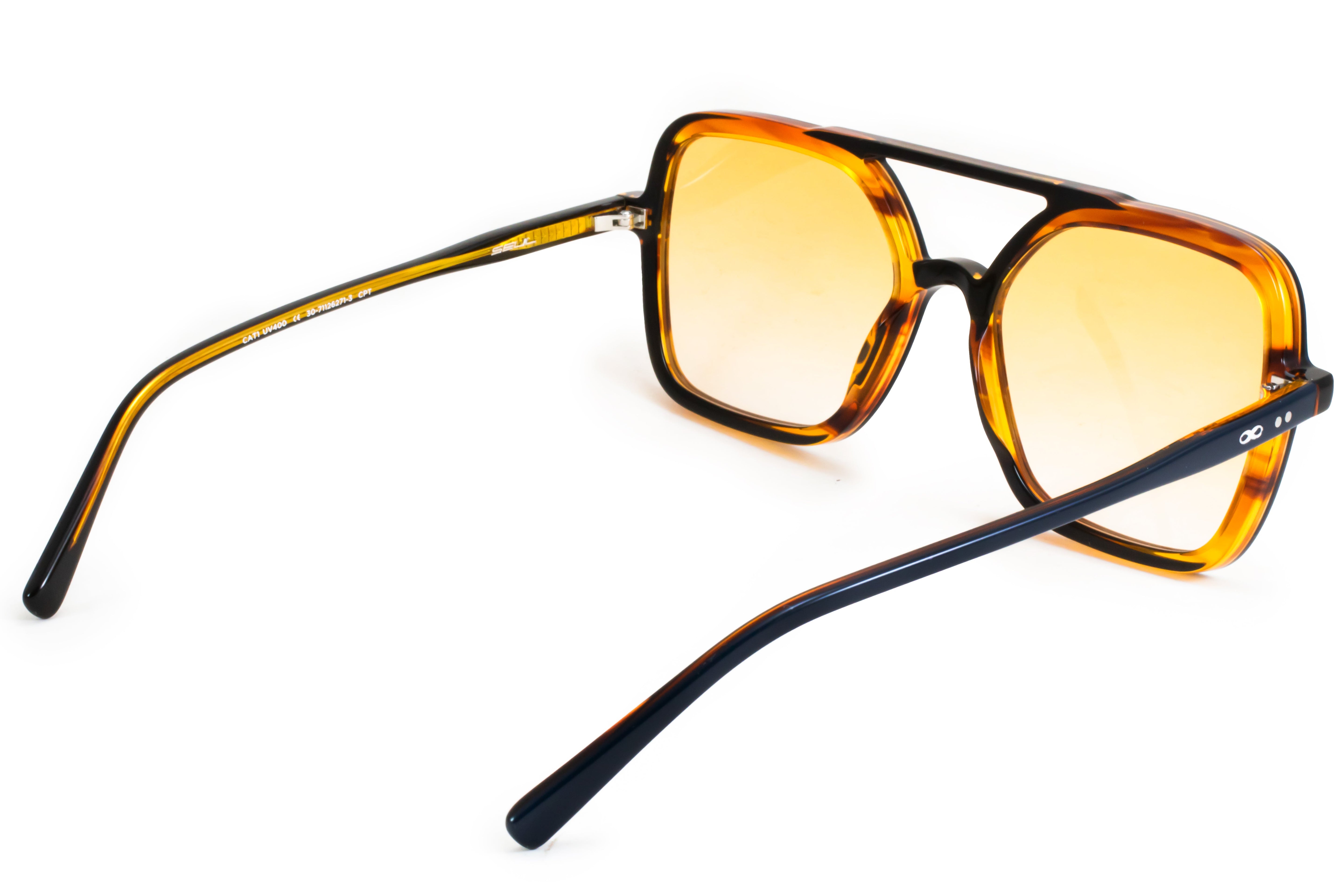Lentes de Sol - Premium Series  - Seul - Ambar Carey - Lente Naranja Degrade