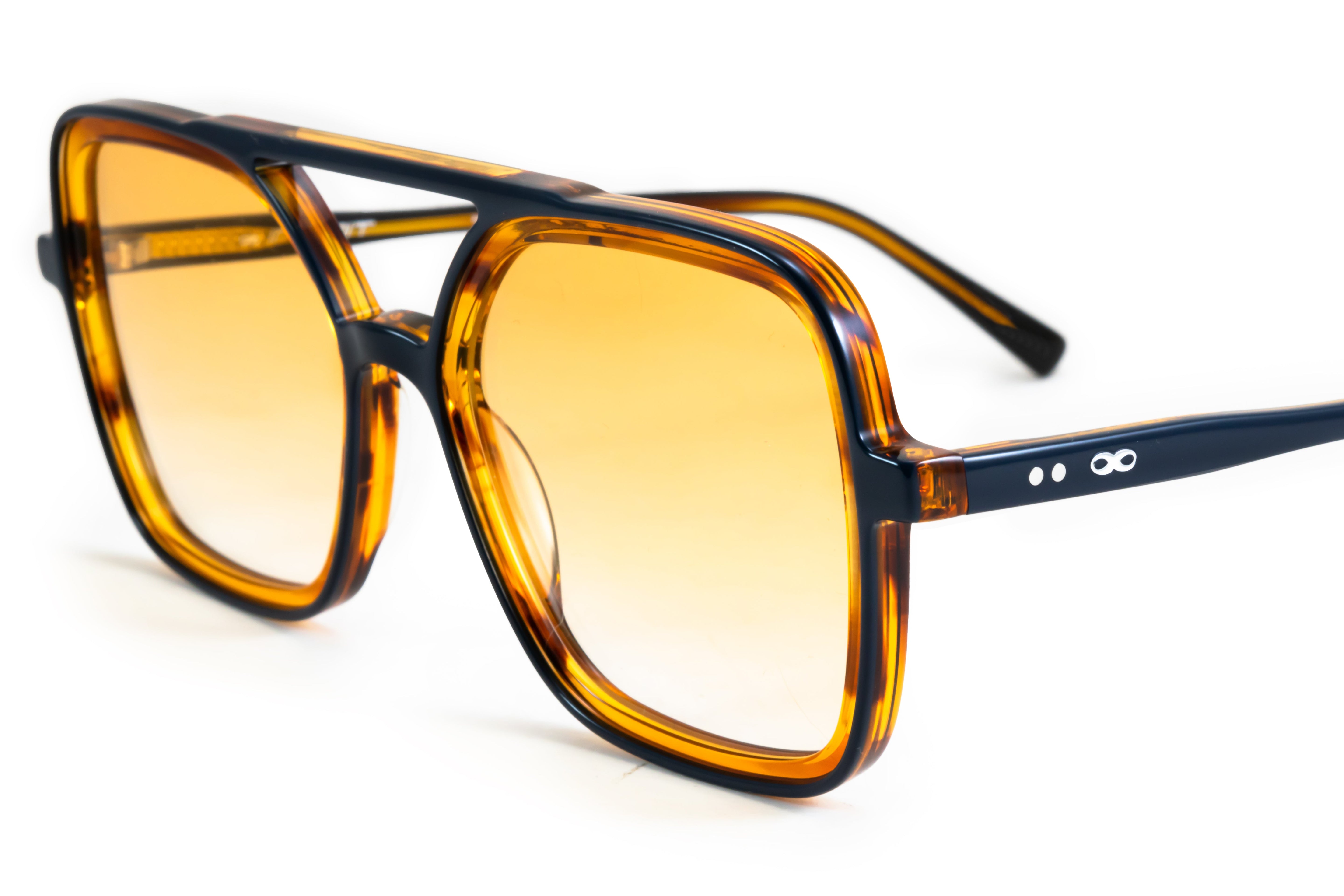 Lentes de Sol - Premium Series  - Seul - Ambar Carey - Lente Naranja Degrade