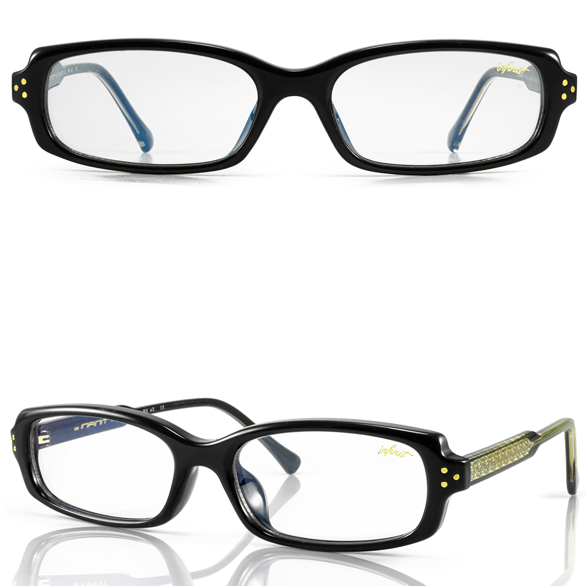 Anteojos Filtro Luz Azul Virgil Negro Brillo con Antireflejo | Anteojos Filtro Luz Azul Infinit Eyewear