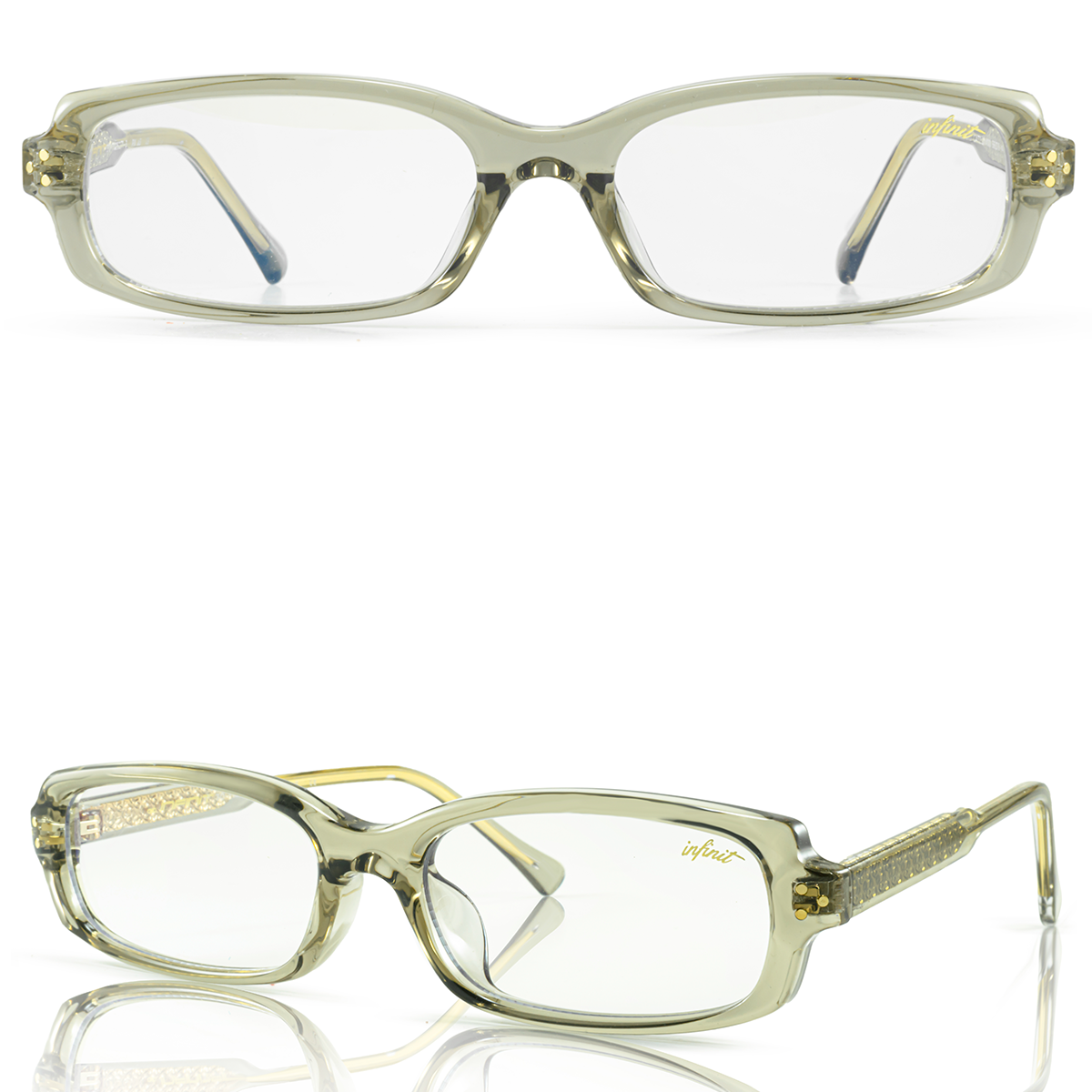 Anteojos Filtro Luz Azul Virgil Translucido Gris con Antireflejo | Anteojos Filtro Luz Azul Infinit Eyewear