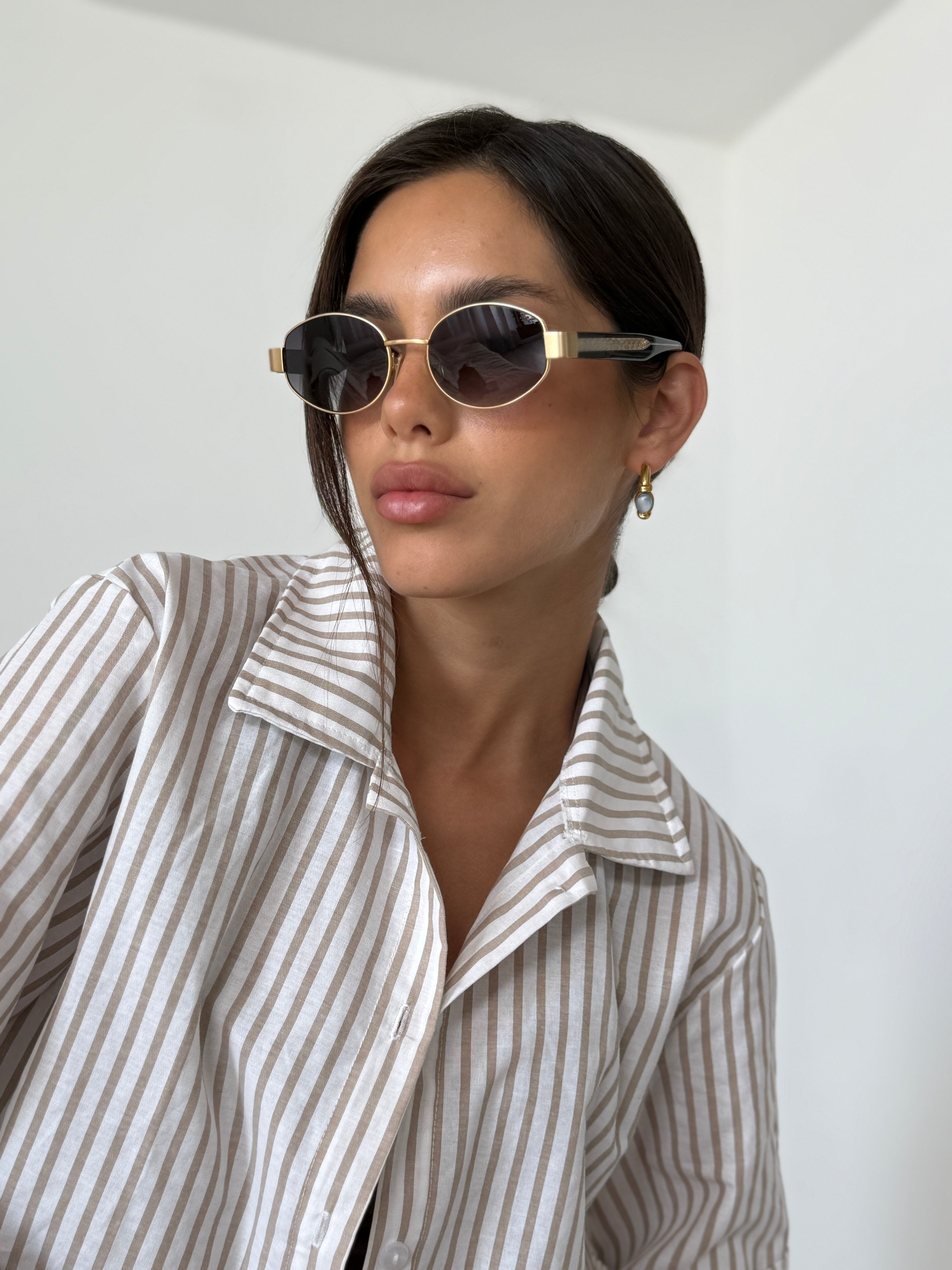 Lentes de sol - Alabama - Dorado Lente Gris Degrade