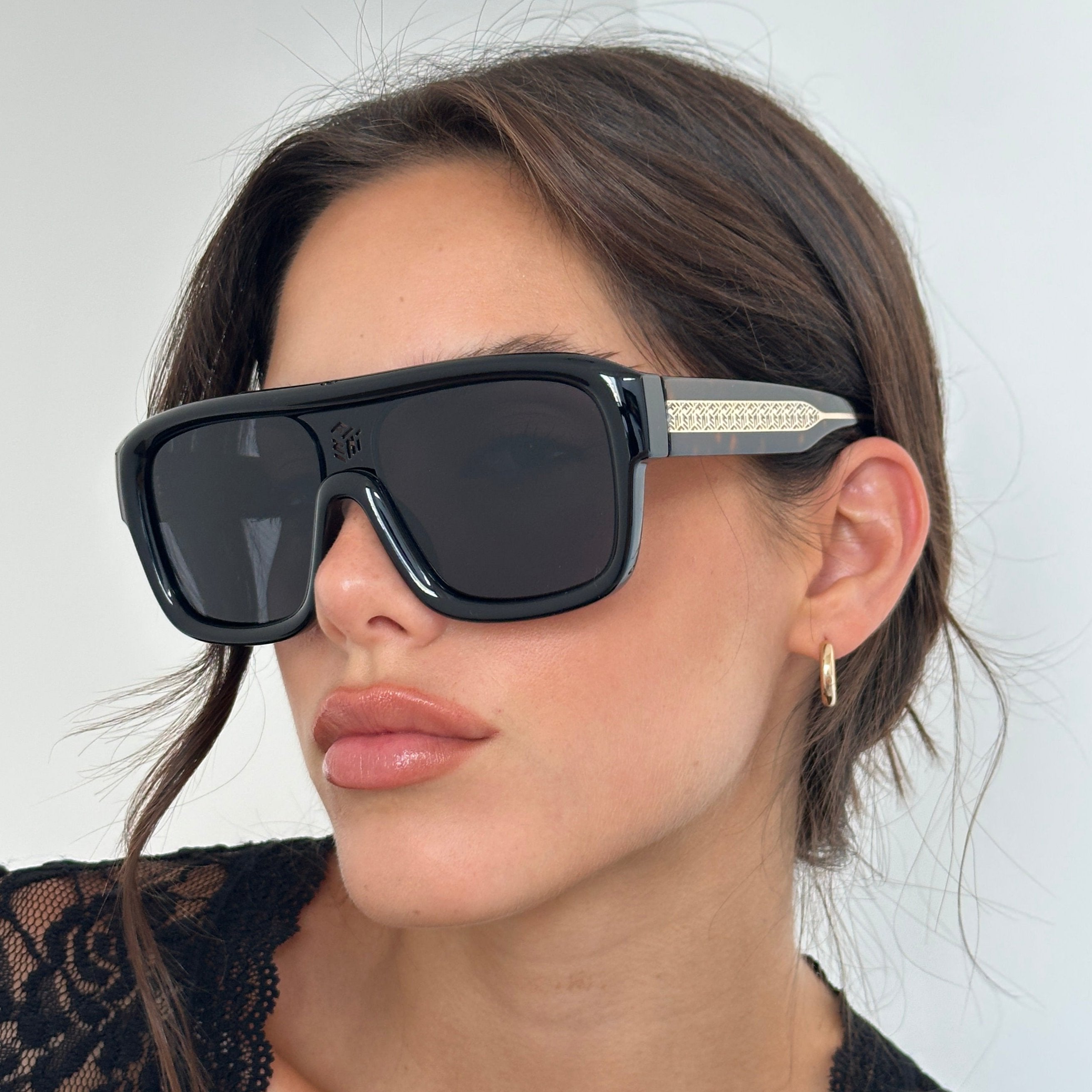 Lentes de Sol - Inflated - Negro Brillo - Lente Gris